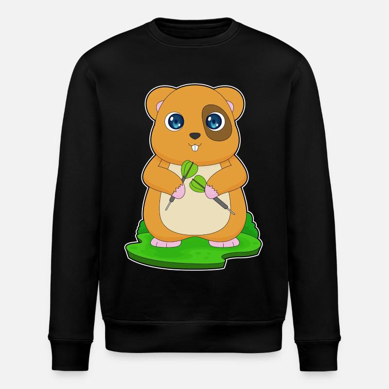 Hamster Dart Dartpfeil - Stanley/Stella Unisex Bio-Sweatshirt ROLLER - Schwarz