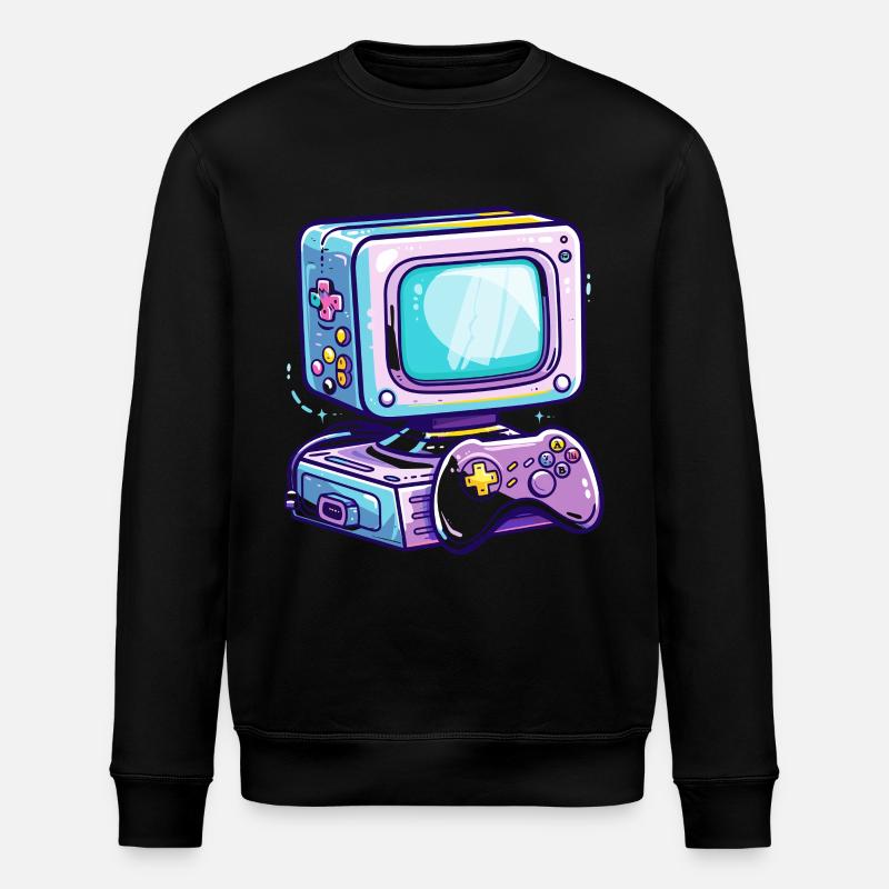 Gaming PC Comic Stil - Stanley/Stella Unisex Bio-Sweatshirt ROLLER - Schwarz