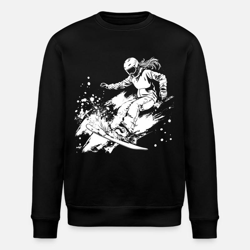 Snowboarder - Stanley/Stella ROLLER Unisex Organic Sweatshirt - black