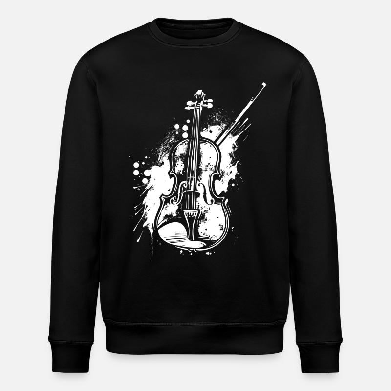 Funny violin - Stanley/Stella ROLLER Unisex Organic Sweatshirt - black