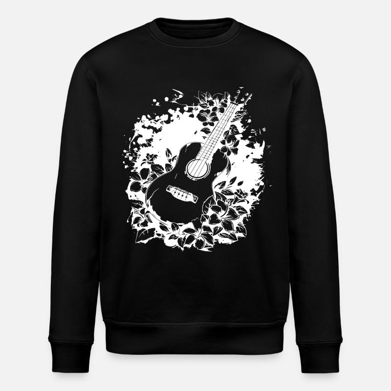 Funny Ukulele - Stanley/Stella ROLLER Unisex Organic Sweatshirt - black