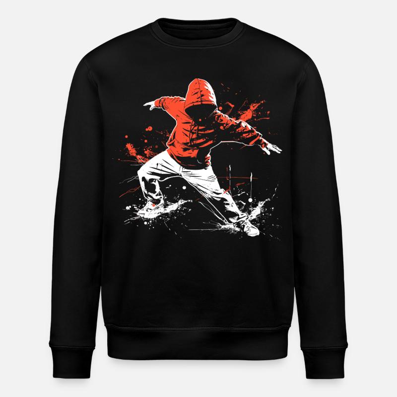 Breakdancer Streetart - Stanley/Stella Unisex Bio-Sweatshirt ROLLER - Schwarz