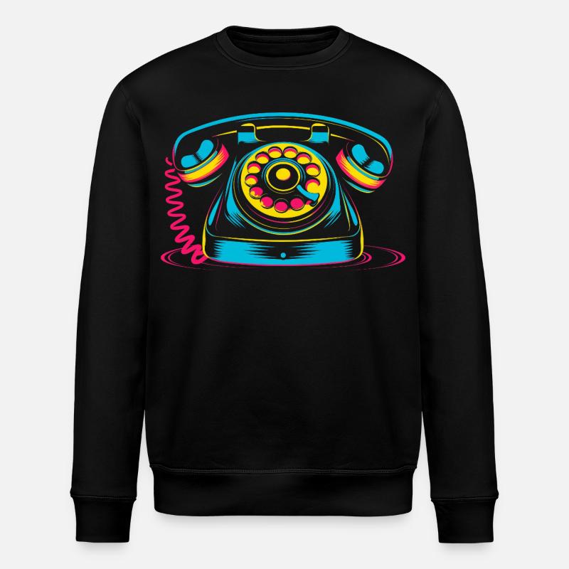 Retro Telefon 80er Jahre - Stanley/Stella Unisex Bio-Sweatshirt ROLLER - Schwarz