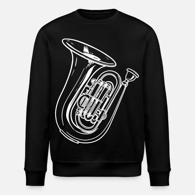 Tuba Zeichnung - Stanley/Stella Unisex Bio-Sweatshirt ROLLER - Schwarz