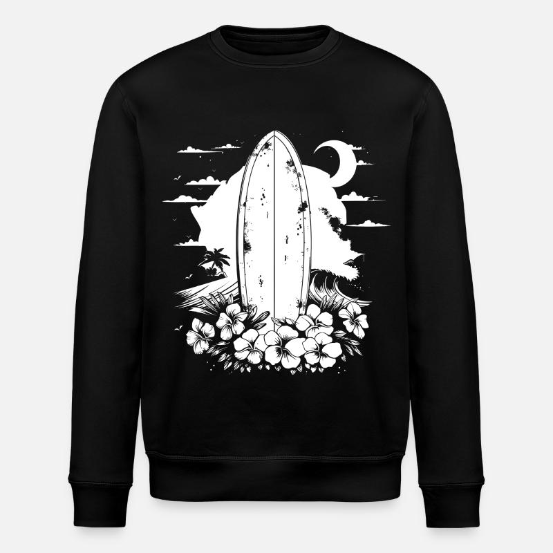 Surfboard - Stanley/Stella ROLLER Unisex Organic Sweatshirt - black
