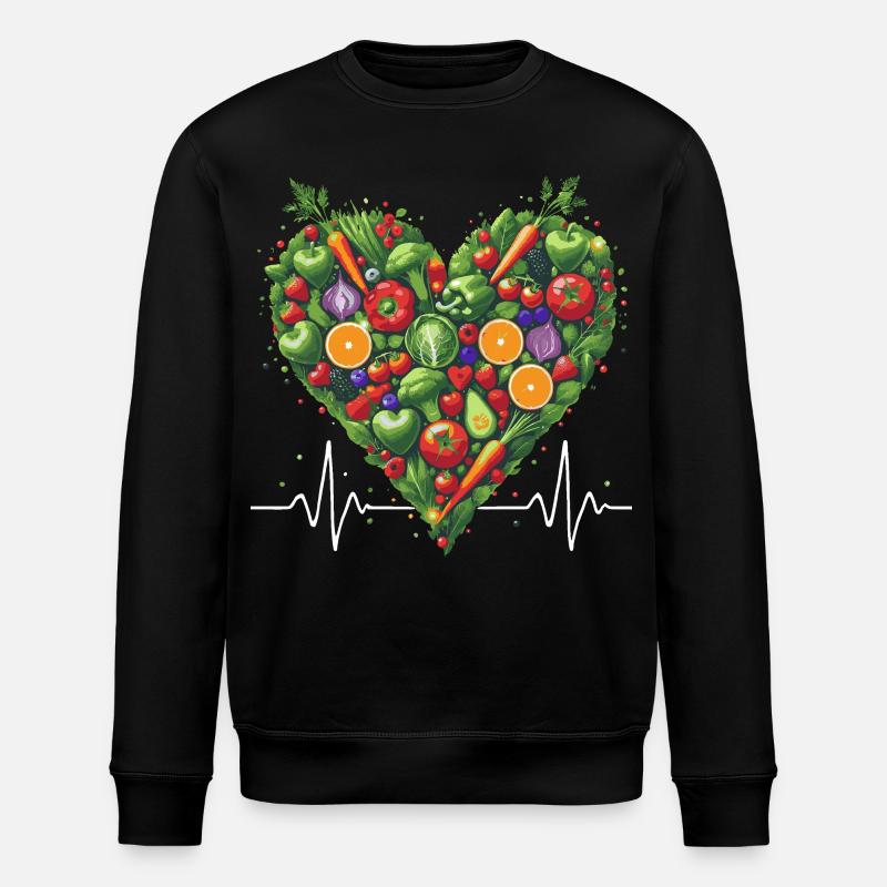 Cœur sain Fruit & Veggie Illustration - Sweat bio ROLLER Stanley/Stella Unisexe - noir