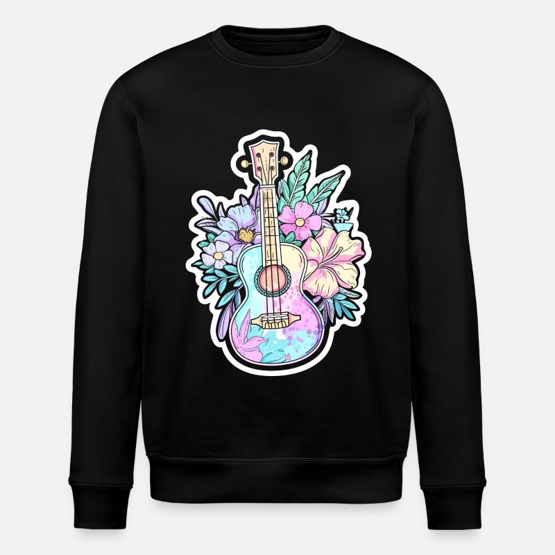 Ukulele Comic Style - Stanley/Stella ROLLER Unisex Organic Sweatshirt - black