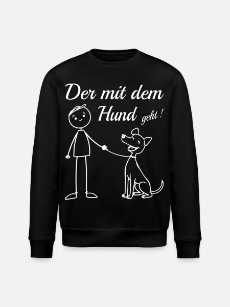 Who goes with the dog! - Stanley/Stella ROLLER Unisex Organic Sweatshirt - black