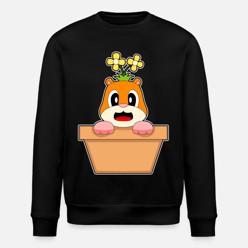 Fleur de hamster - Sweat bio ROLLER Stanley/Stella Unisexe - noir