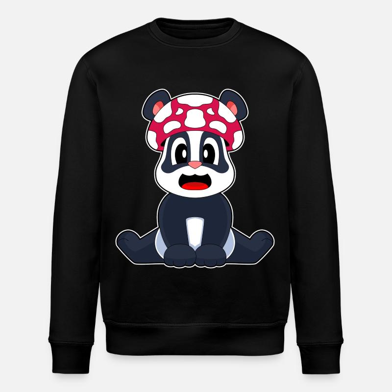 Panda Pilz - Stanley/Stella Unisex Bio-Sweatshirt ROLLER - Schwarz