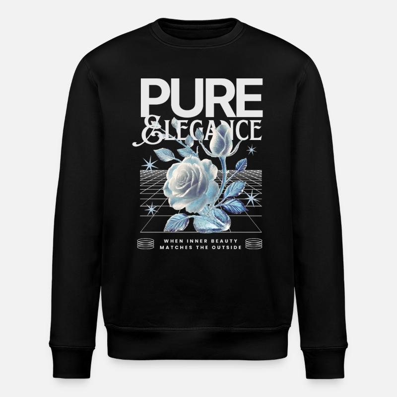 Pure & Elegance – Rose futuriste - Sweat bio ROLLER Stanley/Stella Unisexe - noir