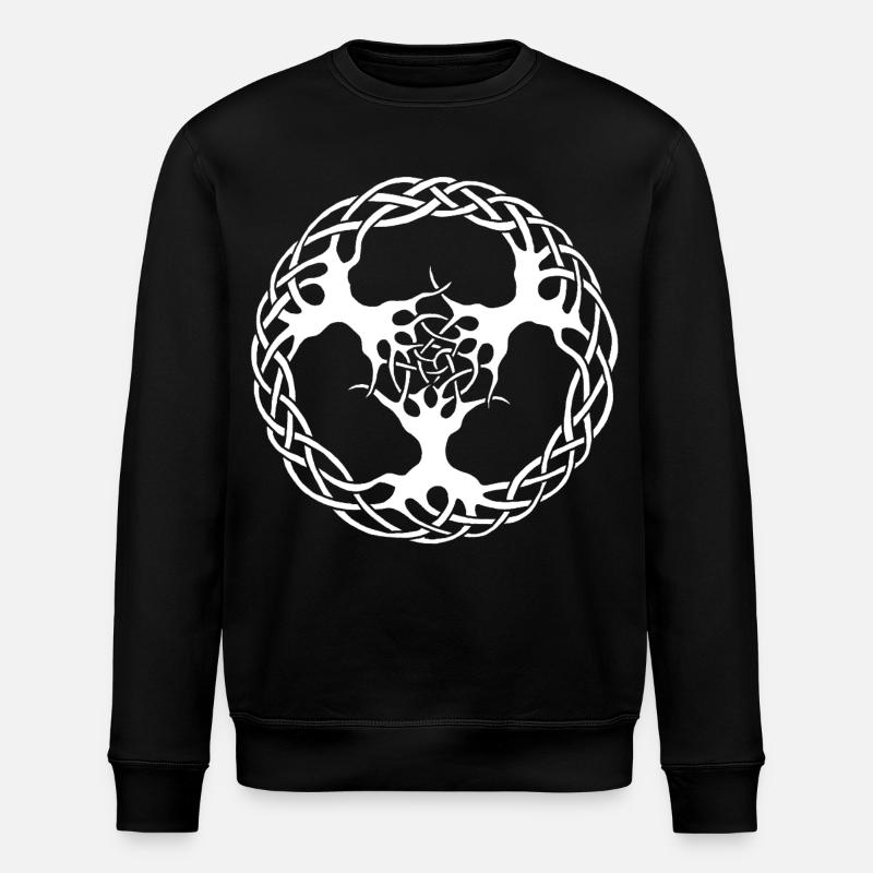 Links to nature (white) - Stanley/Stella ROLLER Unisex Organic Sweatshirt - black