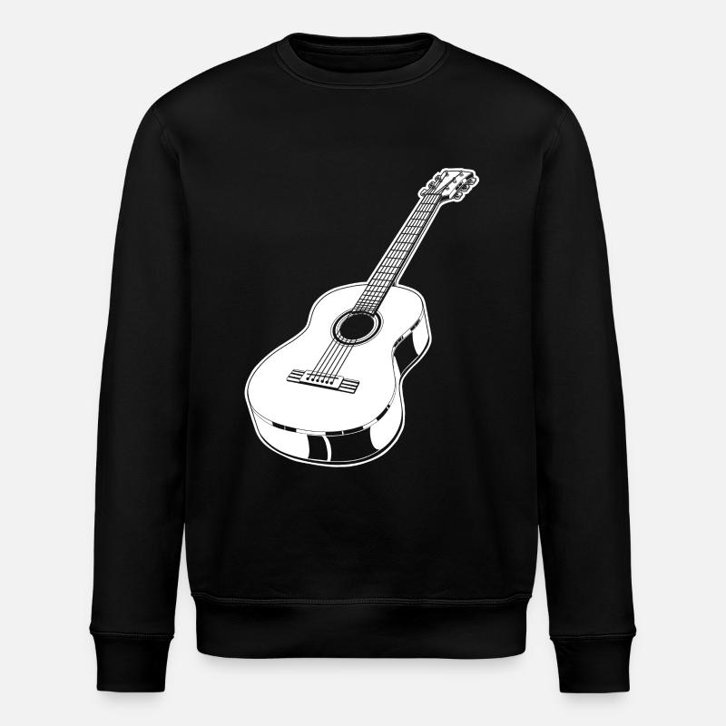 Akustik Gitarre - Stanley/Stella Unisex Bio-Sweatshirt ROLLER - Schwarz