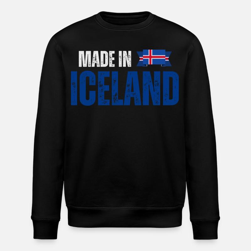 Made in Island, isländischer Stolz - Stanley/Stella Unisex Bio-Sweatshirt ROLLER - Schwarz
