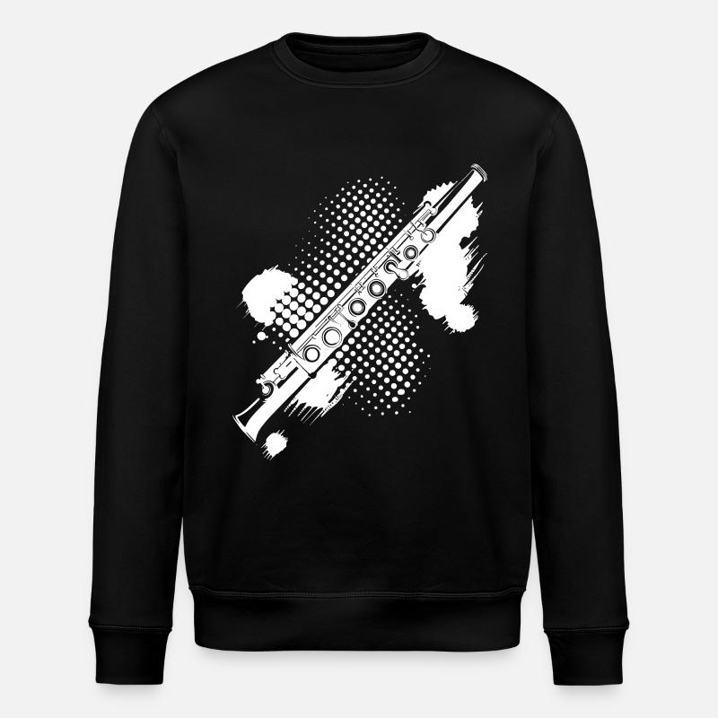 Teinture de flûte - Sweat bio ROLLER Stanley/Stella Unisexe - noir