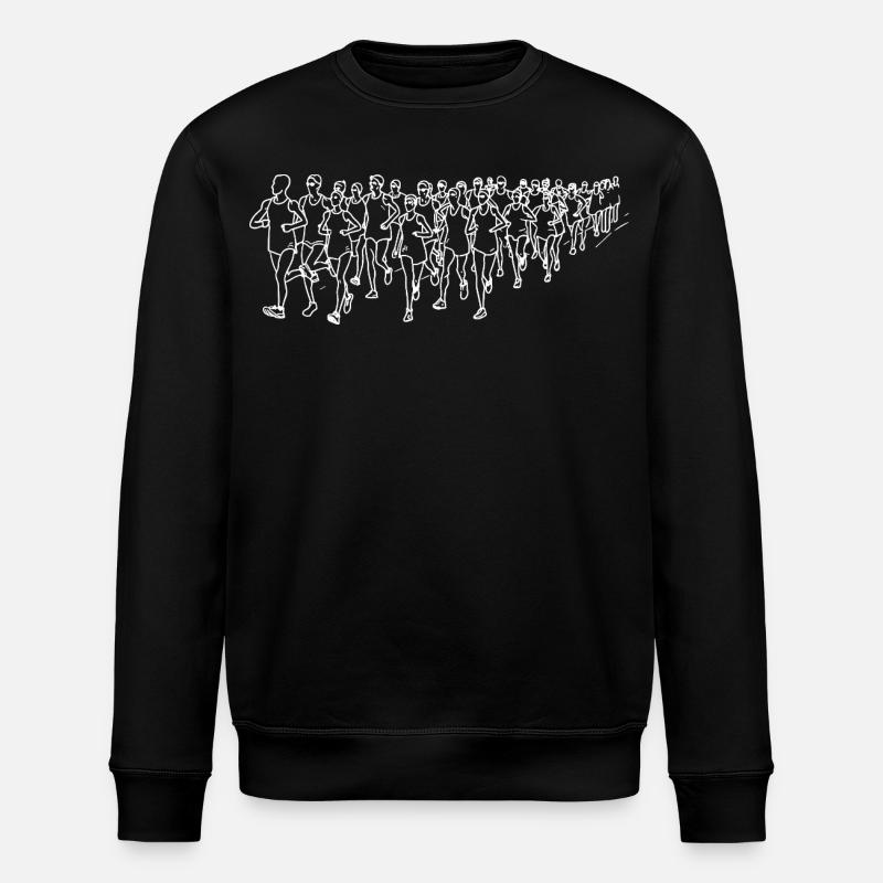 Runner Line Drawing - Stanley/Stella ROLLER Unisex Organic Sweatshirt - black