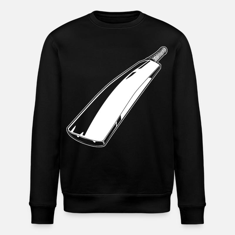 Dessin de batte de cricket - Sweat bio ROLLER Stanley/Stella Unisexe - noir