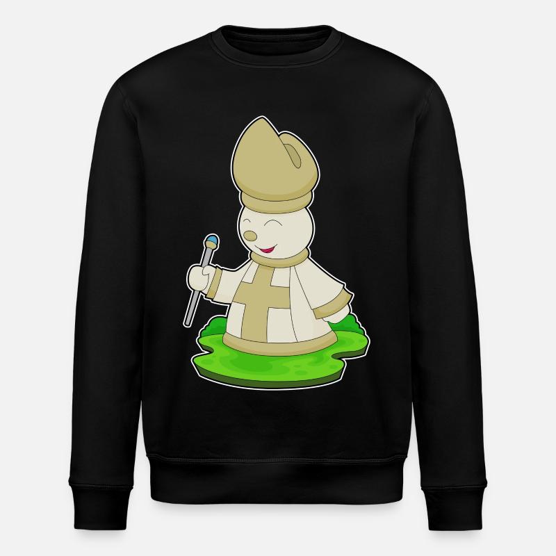 Schachfigur Läufer Schach - Stanley/Stella Unisex Bio-Sweatshirt ROLLER - Schwarz