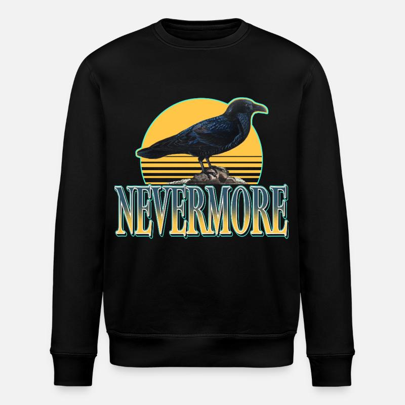 Nevermore – Ravens & Gothic Aesthetics - Stanley/Stella ROLLER Unisex Organic Sweatshirt - black