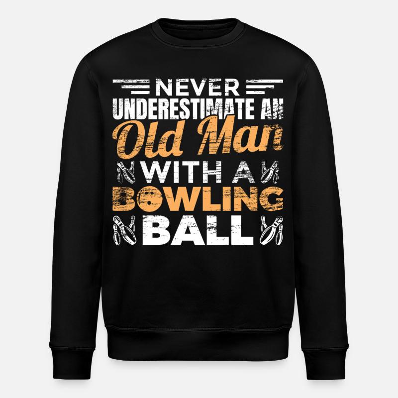 Bowling Großvater - Stanley/Stella Unisex Bio-Sweatshirt ROLLER - Schwarz