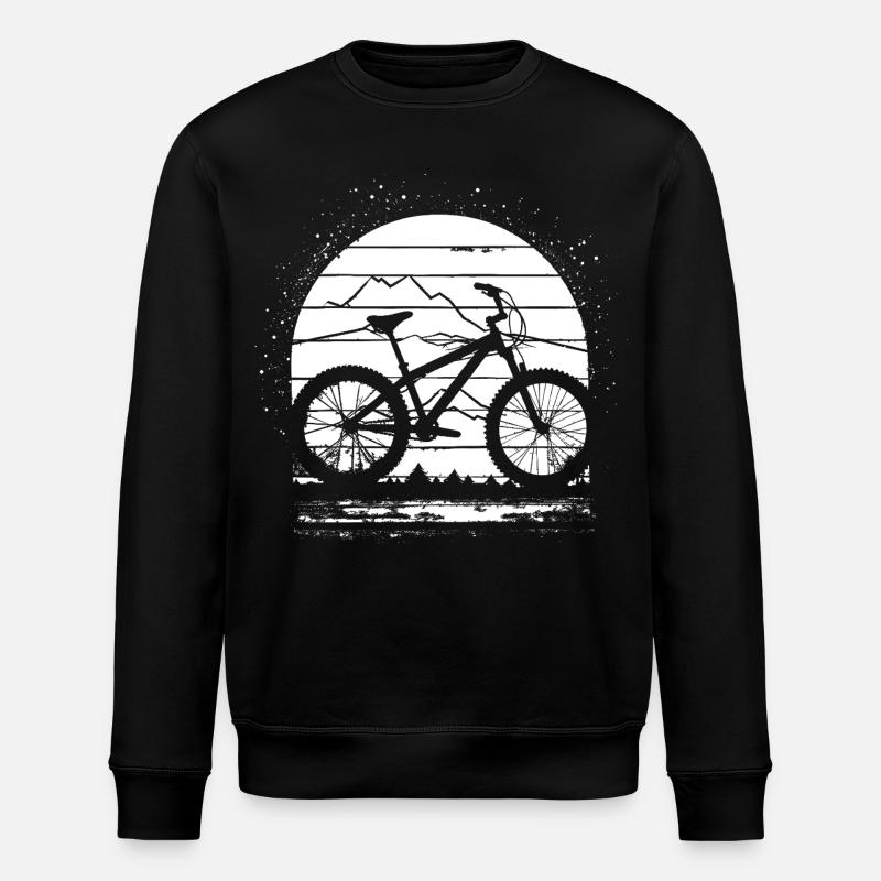 Mountainbiking Zeichnung - Stanley/Stella Unisex Bio-Sweatshirt ROLLER - Schwarz