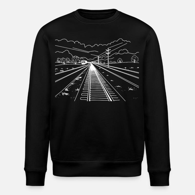 Eisenbahnstrecke - Stanley/Stella Unisex Bio-Sweatshirt ROLLER - Schwarz