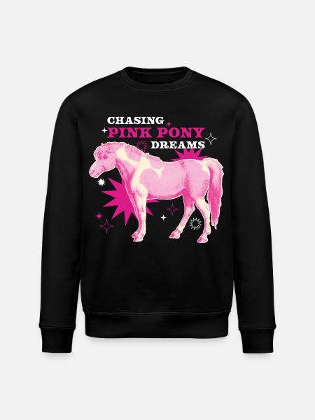 Pink Pony Dreams – Magic Ride - Stanley/Stella ROLLER Unisex Organic Sweatshirt - black