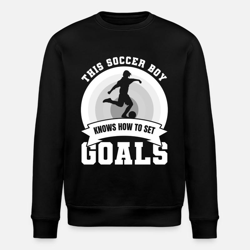 Fußballjunge - Stanley/Stella Unisex Bio-Sweatshirt ROLLER - Schwarz