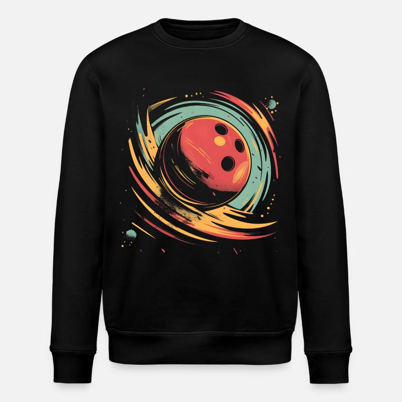 Boule de bowling rétro - Sweat bio ROLLER Stanley/Stella Unisexe - noir