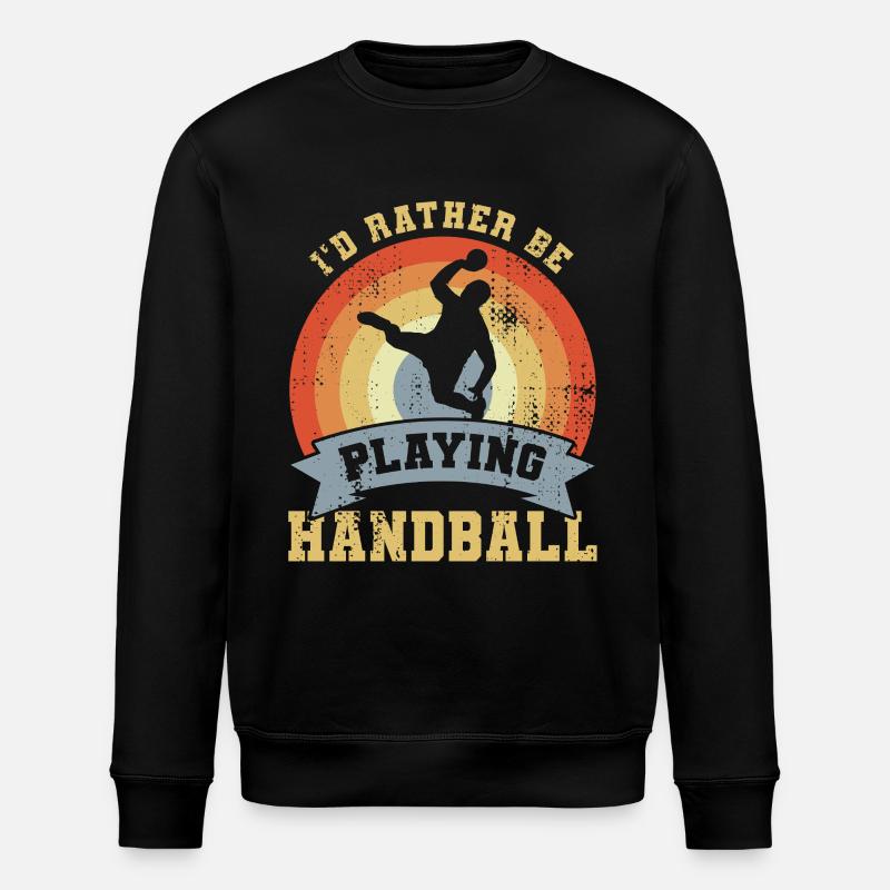 Handballer Spruch Retro Look - Stanley/Stella Unisex Bio-Sweatshirt ROLLER - Schwarz