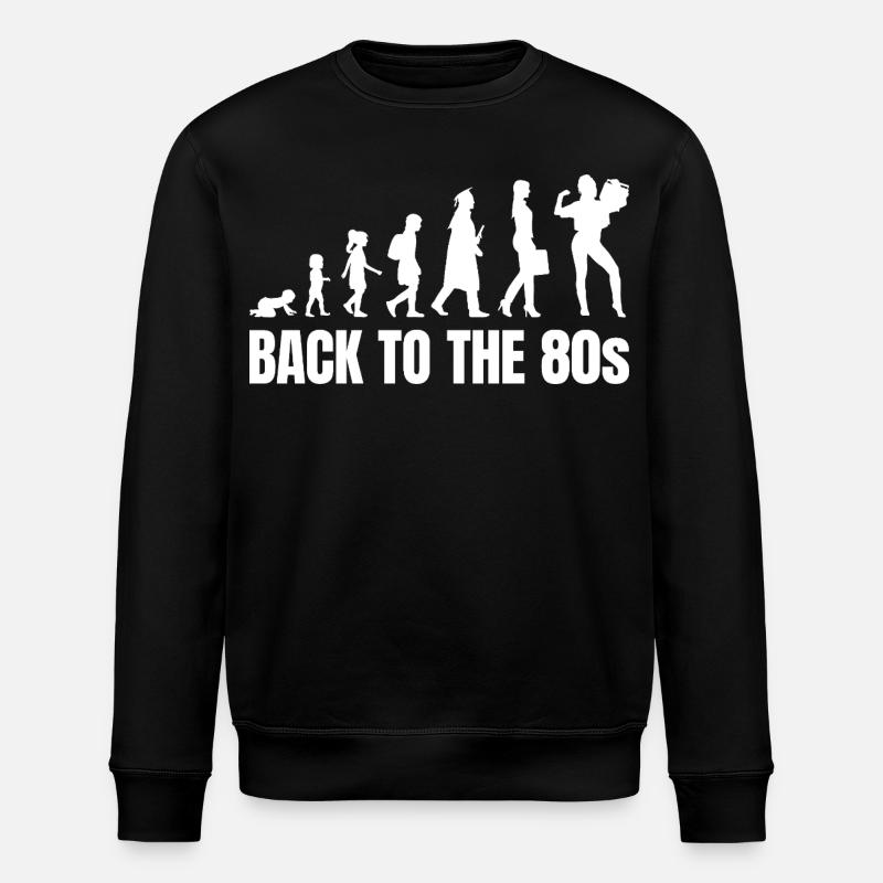 80er Mädchen bis Erwachsene - Stanley/Stella Unisex Bio-Sweatshirt ROLLER - Schwarz