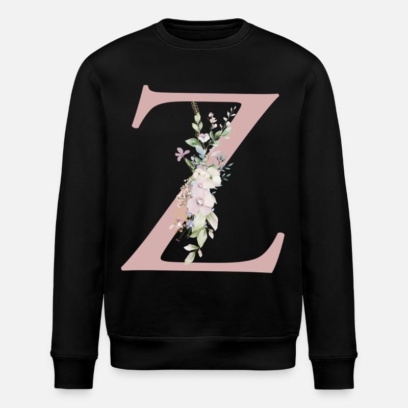 Z Monogram, Floral, Personnalisable - Sweat bio ROLLER Stanley/Stella Unisexe - noir