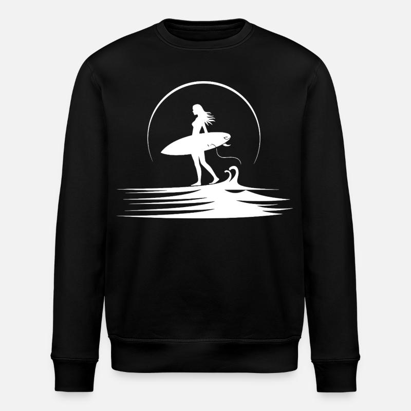 Surfeur - Sweat bio ROLLER Stanley/Stella Unisexe - noir