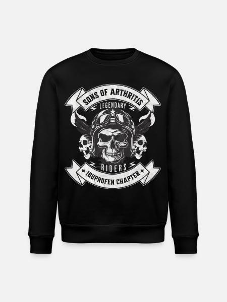 Sons of Arthritis Ibuprofen Chapter Biker - Stanley/Stella ROLLER Unisex Organic Sweatshirt - black