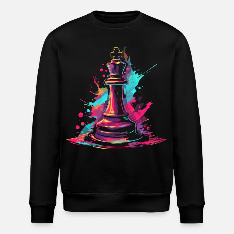 Schach Graffiti - Stanley/Stella Unisex Bio-Sweatshirt ROLLER - Schwarz