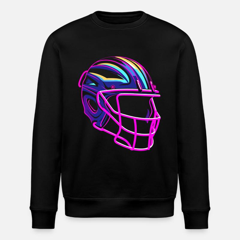 Lacrosse Helmet Synthwave - Stanley/Stella ROLLER Unisex Organic Sweatshirt - black
