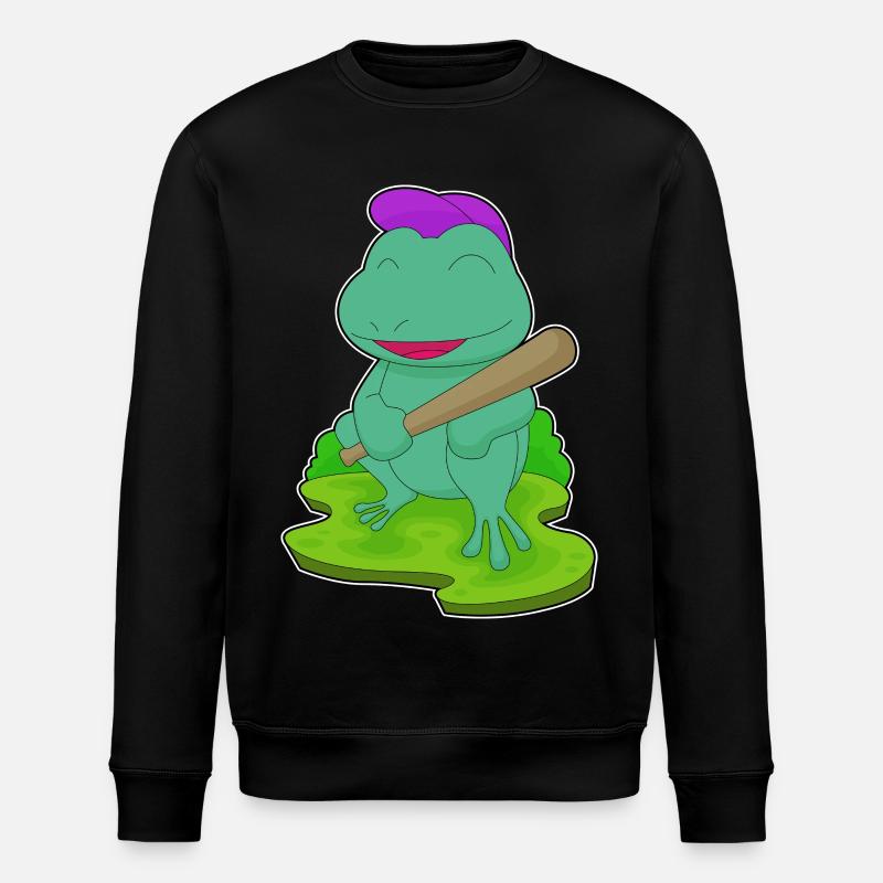 Grenouille Baseball Batte de Baseball - Sweat bio ROLLER Stanley/Stella Unisexe - noir
