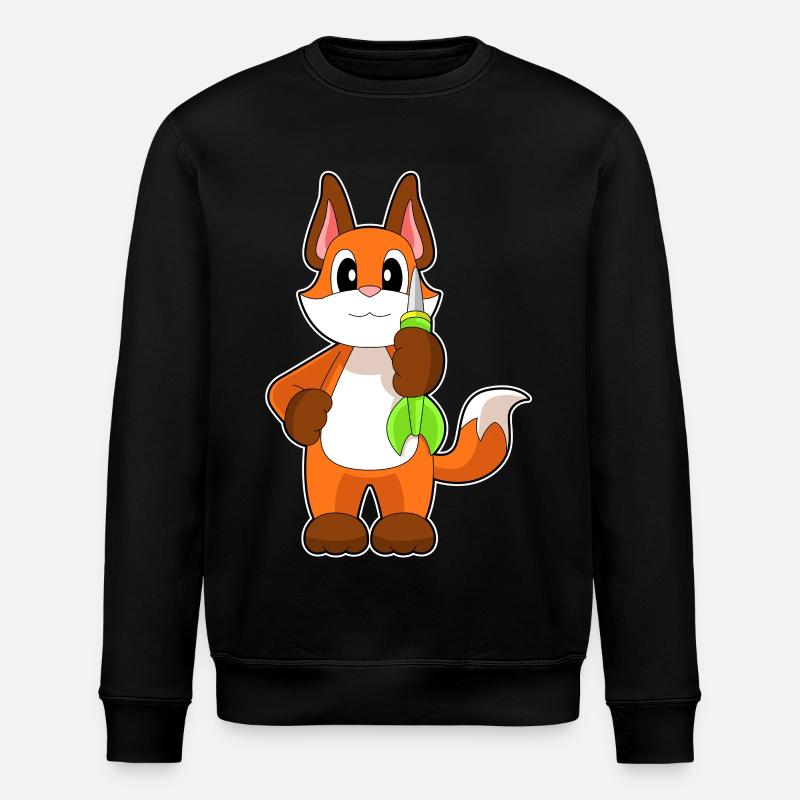 Fuchs Dart Dartpfeil - Stanley/Stella Unisex Bio-Sweatshirt ROLLER - Schwarz