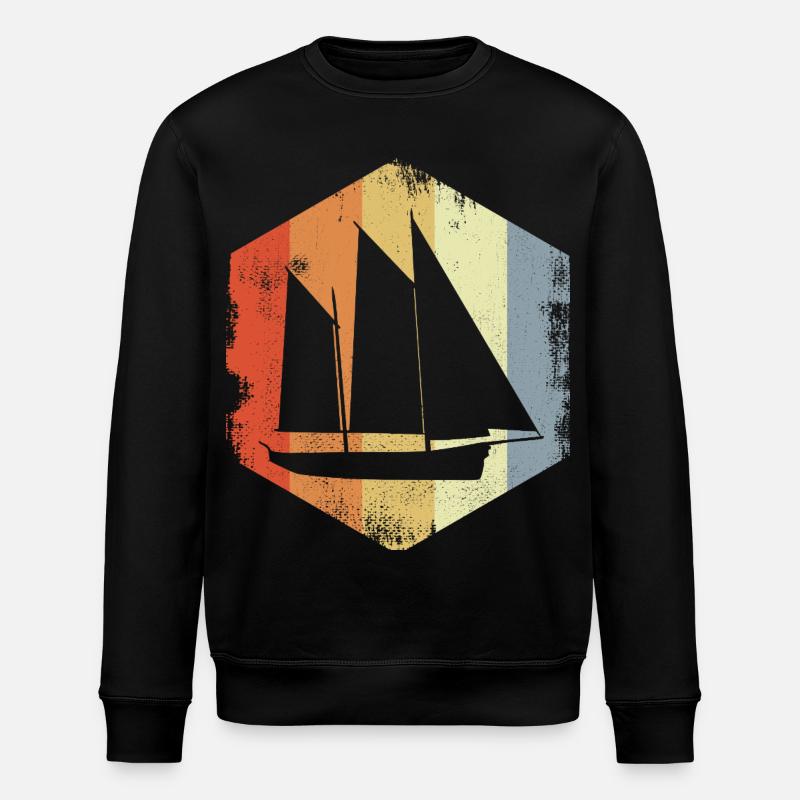 Segelschiff - Stanley/Stella Unisex Bio-Sweatshirt ROLLER - Schwarz