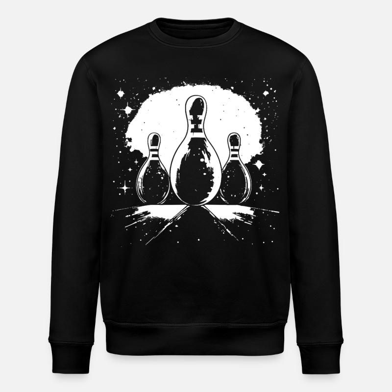 Bowling Pins - Stanley/Stella ROLLER Unisex Organic Sweatshirt - black