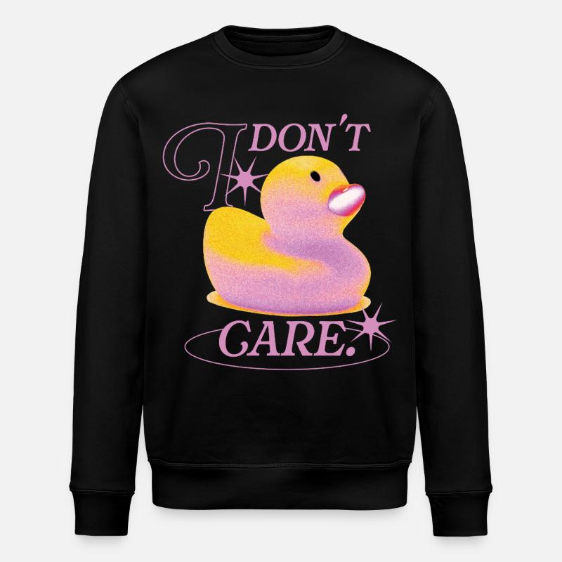 I Don’t Care Duck - Stanley/Stella Unisex Bio-Sweatshirt ROLLER - Schwarz