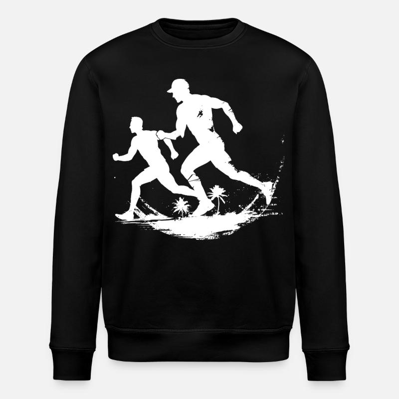 Running Chart - Stanley/Stella ROLLER Unisex Organic Sweatshirt - black