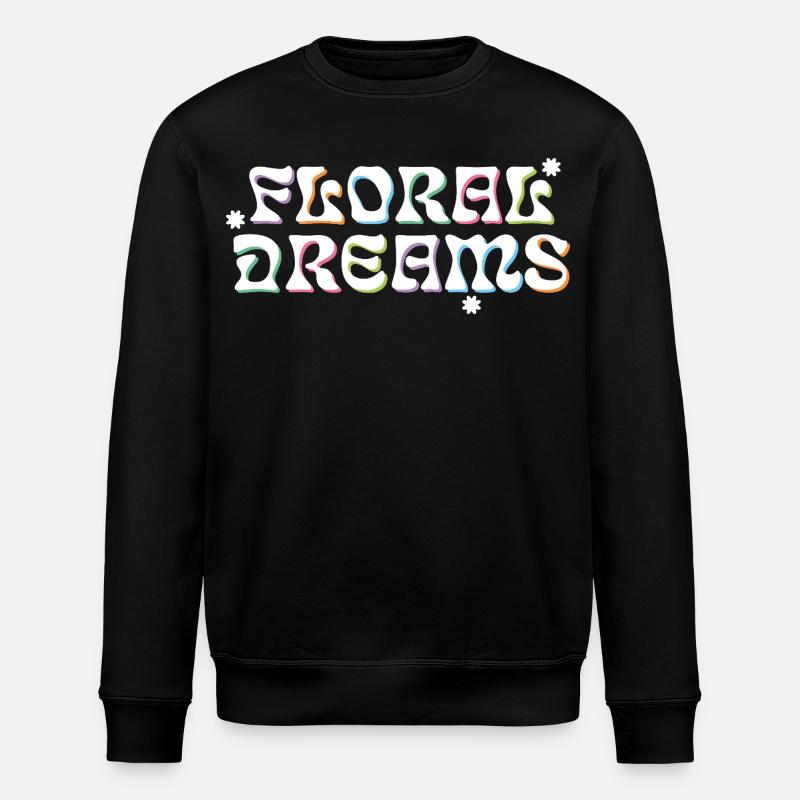 Floral Dreams Retro Style - Stanley/Stella Unisex Bio-Sweatshirt ROLLER - Schwarz