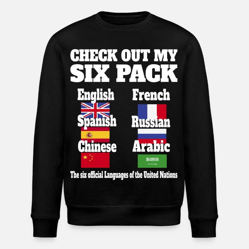 Languages Sixpack - Stanley/Stella ROLLER Unisex Organic Sweatshirt - black
