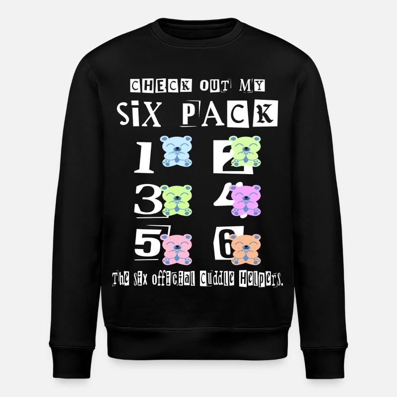 Teddy Kuschel Six Pack - Stanley/Stella Unisex Bio-Sweatshirt ROLLER - Schwarz