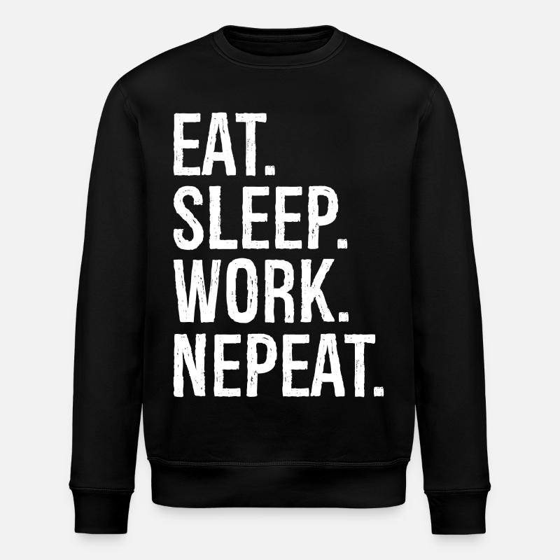 Manger Dormir Travail Nepeat - Sweat bio ROLLER Stanley/Stella Unisexe - noir