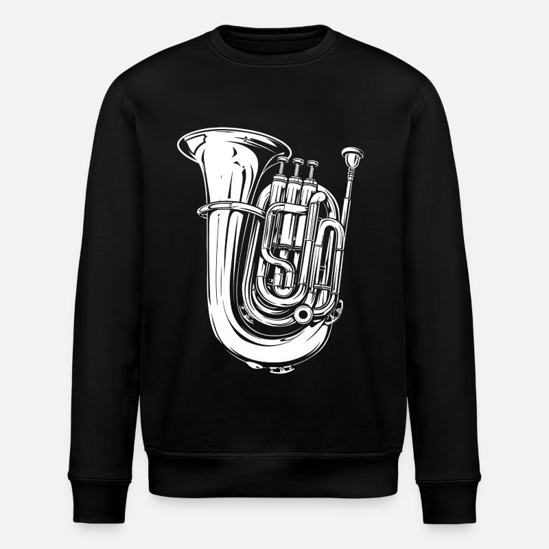 Tuba Zeichnung - Stanley/Stella Unisex Bio-Sweatshirt ROLLER - Schwarz