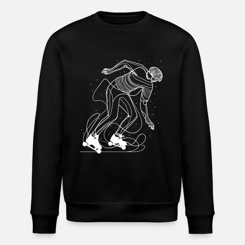 Roller Skater Line Art - Stanley/Stella Unisex Bio-Sweatshirt ROLLER - Schwarz