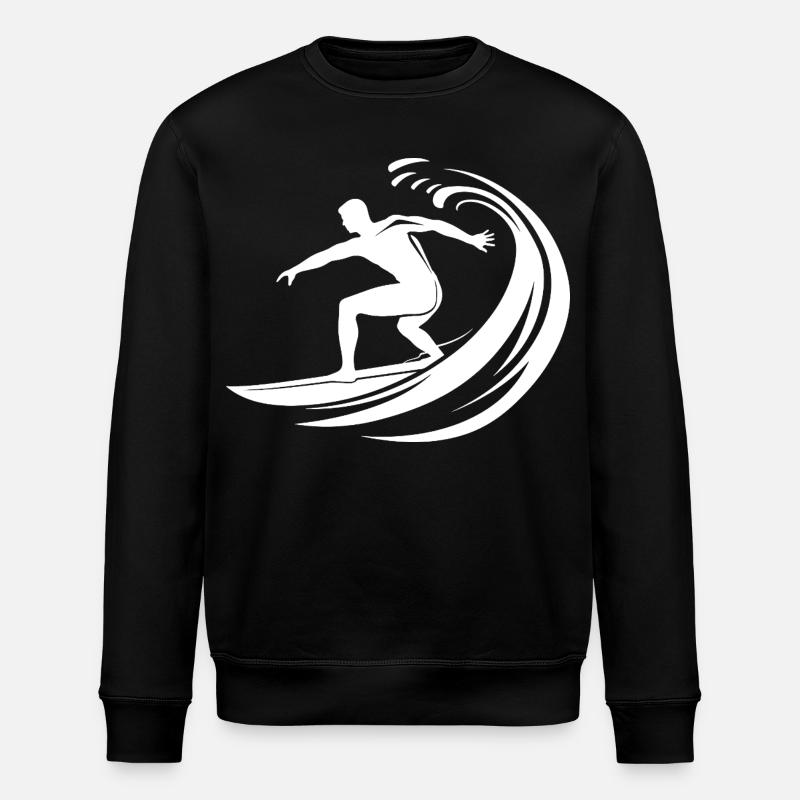 Logo de surf - Sweat bio ROLLER Stanley/Stella Unisexe - noir