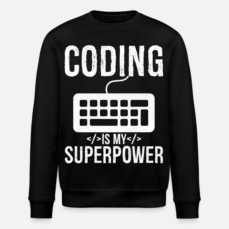 Coding is my superpower - Stanley/Stella ROLLER Unisex Organic Sweatshirt - black